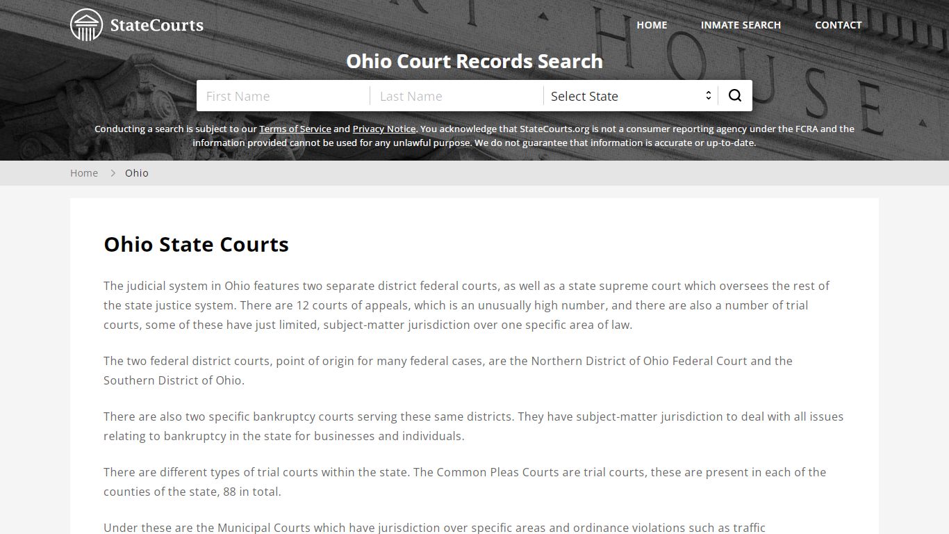 Ohio Court Records - OH State Courts